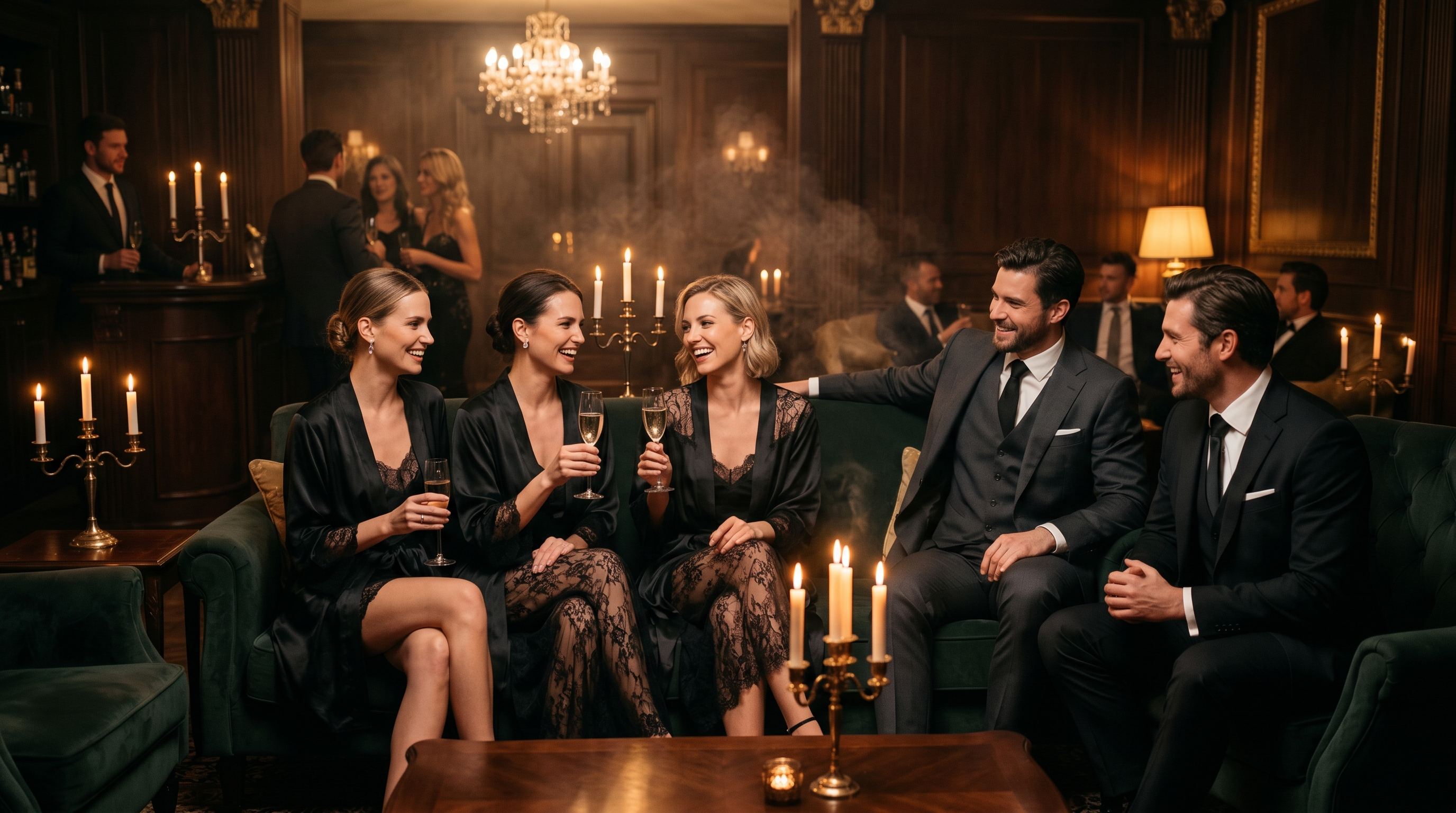 Intimate private party in a luxury lounge